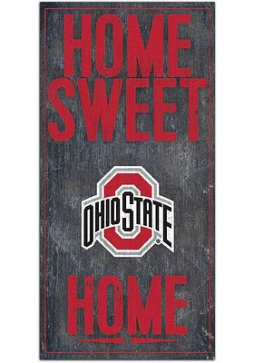 Ohio State Buckeyes Home Sweet Home Sign - Red