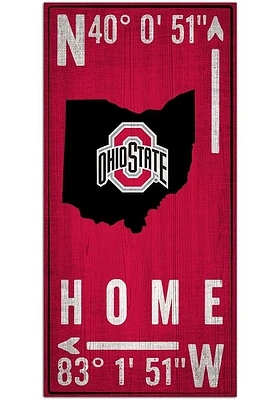 Ohio State Buckeyes Coordinate Sign - Red