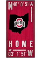 Ohio State Buckeyes Coordinate Sign - Red