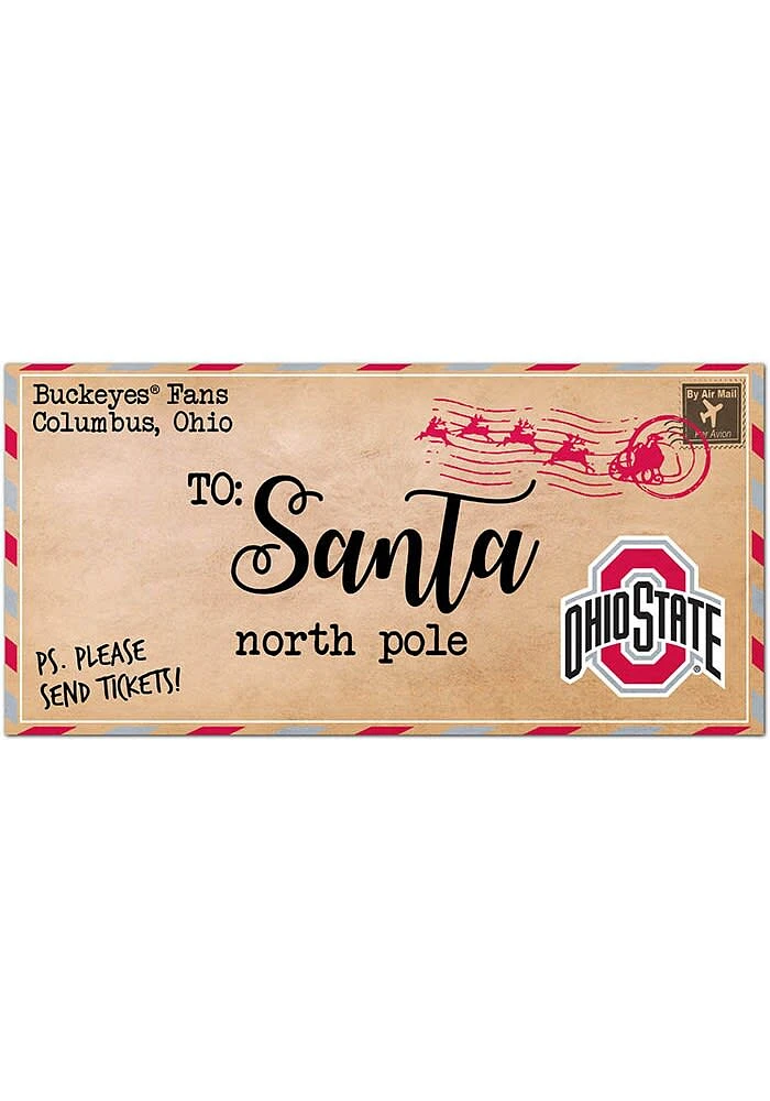 Red Ohio State Buckeyes To Santa Decor