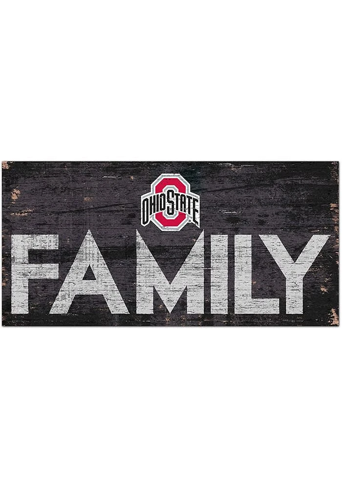 Ohio State Buckeyes Family 6x12 Sign - Red