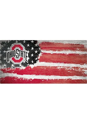 Ohio State Buckeyes Flag 6x12 Sign - Red