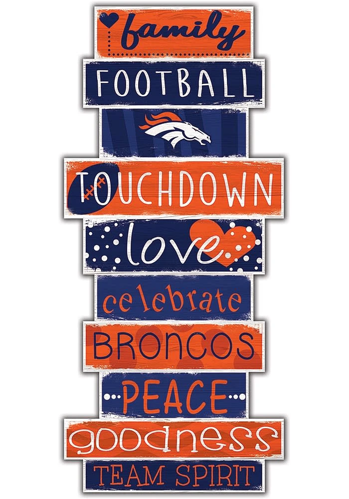 Denver Broncos Celebrations Stack 24 Inch Sign - Orange