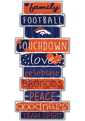 Denver Broncos Celebrations Stack 24 Inch Sign - Orange