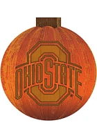 Ohio State Buckeyes Halloween Pumpkin Sign - Red