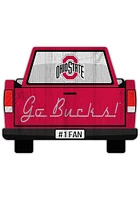 Ohio State Buckeyes Truck Back Cutout Sign - Red