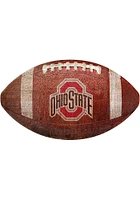Ohio State Buckeyes Baseball Shaped Sign - Red
