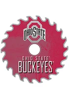 Ohio State Buckeyes Rust Circular Saw Sign - Red