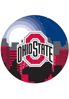 Ohio State Buckeyes Landscape Circle Sign - Red