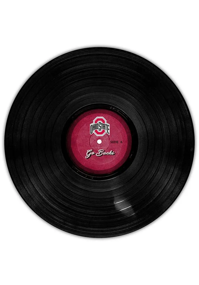 Ohio State Buckeyes 12 Inch Vinyl Circle Sign - Red