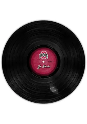 Ohio State Buckeyes 12 Inch Vinyl Circle Sign - Red