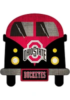 Ohio State Buckeyes Team Bus Sign - Red