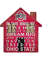Ohio State Buckeyes 12 inch House Sign - Red