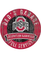 Ohio State Buckeyes Dads Garage Sign - Red