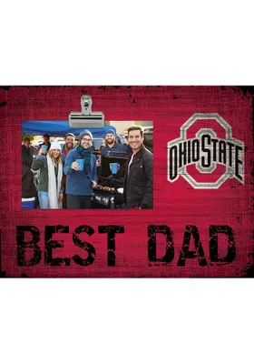 Ohio State Buckeyes Best Dad Clip Picture Frame - Red