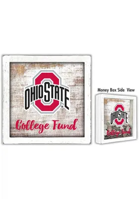 Ohio State Buckeyes College Fund Box Sign - Red