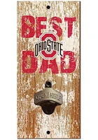 Ohio State Buckeyes Best Dad Bottle Opener Sign - Red
