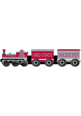 Ohio State Buckeyes Train Cutout Sign - Red