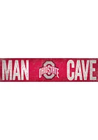 Ohio State Buckeyes Man Cave 6x24 Sign - Red