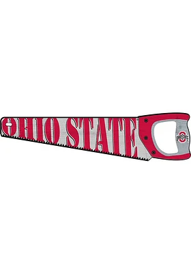 Ohio State Buckeyes Wood Handsaw Sign - Red