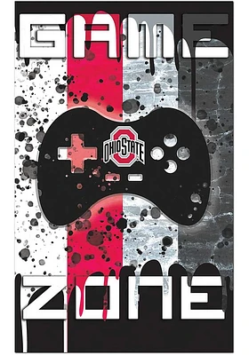 Ohio State Buckeyes Grunge Game Zone Sign - Red