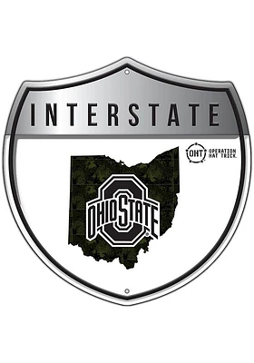 Ohio State Buckeyes 24in OHT Camo Interstate Sign - Red