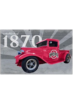 Ohio State Buckeyes Established Truck Sign - Red