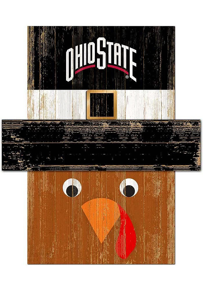 Ohio State Buckeyes Turkey Head Sign - Red