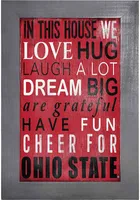 Ohio State Buckeyes In This House Picture Frame - Red