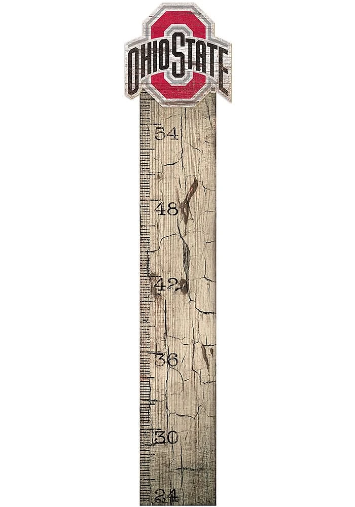 Ohio State Buckeyes Growth Chart Sign - Red