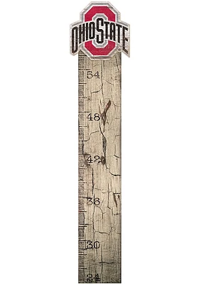 Ohio State Buckeyes Growth Chart Sign - Red