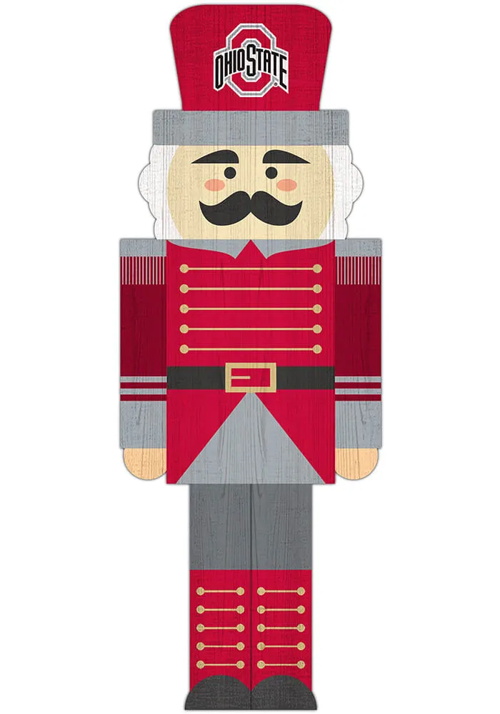 Ohio State Buckeyes 31 Inch Nutcracker Leaner Sign - Red