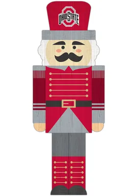 Ohio State Buckeyes 31 Inch Nutcracker Leaner Sign - Red