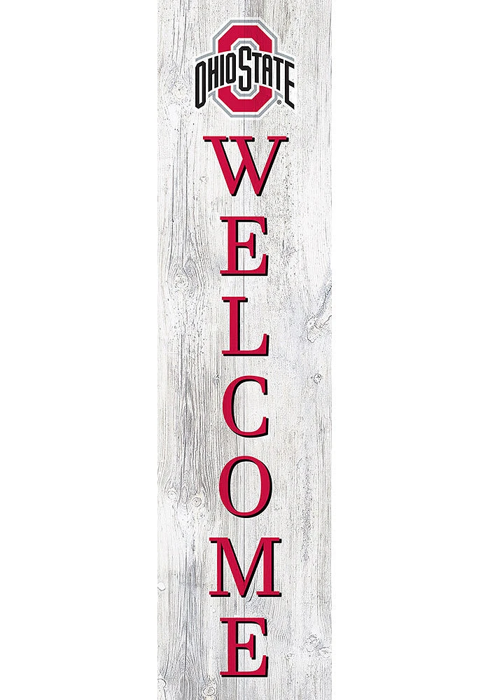 Ohio State Buckeyes 48 Inch Welcome Leaner Sign - Red