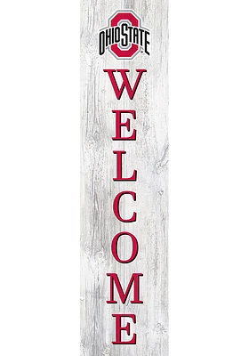 Ohio State Buckeyes 48 Inch Welcome Leaner Sign - Red