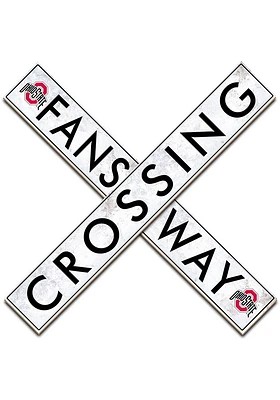 Red Ohio State Buckeyes 48 Inch Fans Way Crossing Wall Art