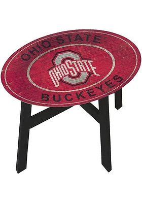 Ohio State Buckeyes Vintage Heritage Side Red End Table