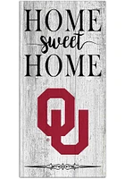 Oklahoma Sooners Home Sweet Home Whitewashed Sign - Red