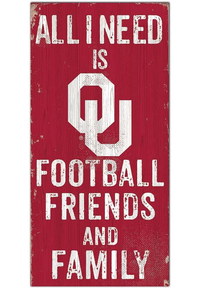 Oklahoma Sooners Football Friends and Family Sign - Red