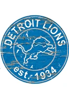 Detroit Lions Established Date Circle 24 Inch Sign - Blue