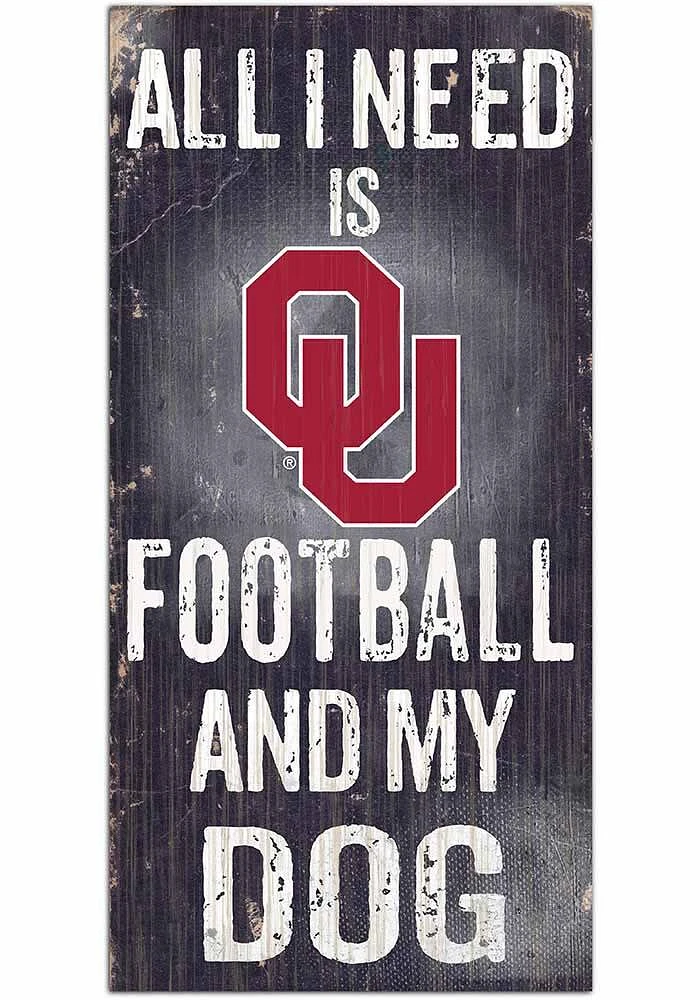 Oklahoma Sooners Football and My Dog Sign - Red