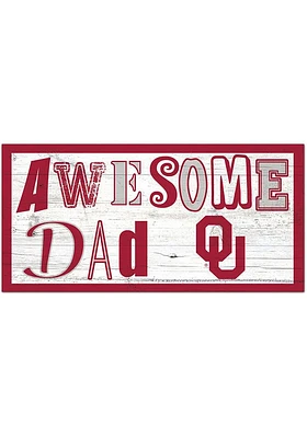 Oklahoma Sooners Awesome Dad Sign - Red