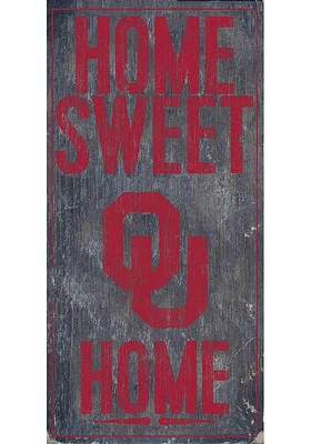 Oklahoma Sooners Home Sweet Home Sign - Red