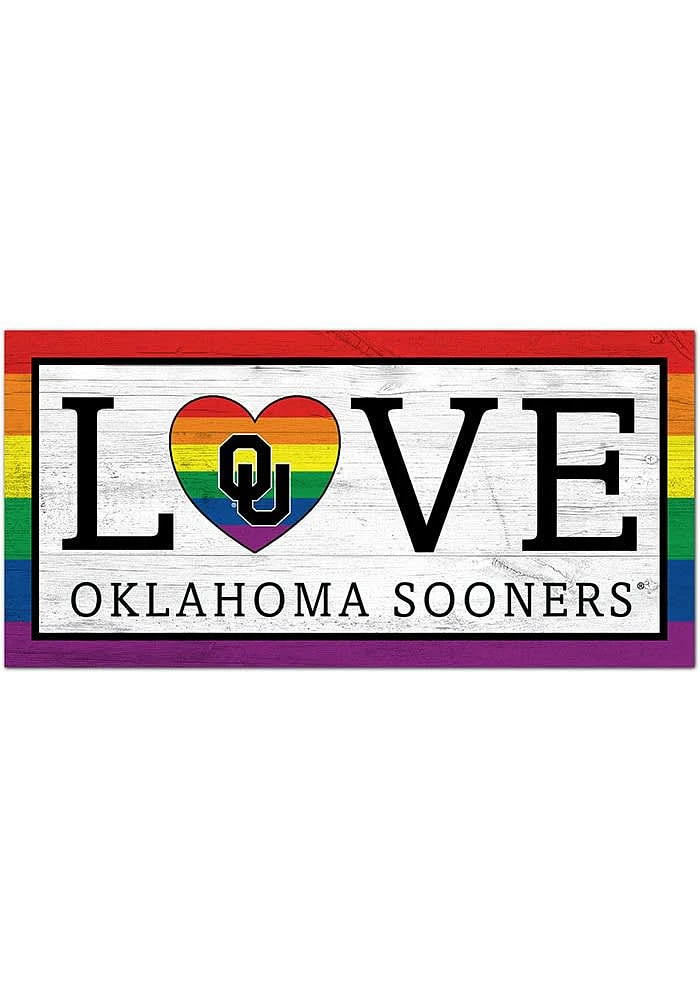 Oklahoma Sooners LGBTQ Love Sign - Red