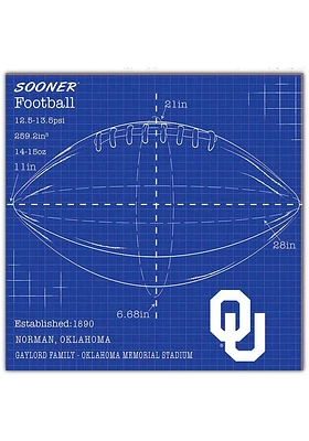 Oklahoma Sooners Ball Blueprint Sign - Red