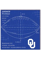 Oklahoma Sooners Ball Blueprint Sign - Red