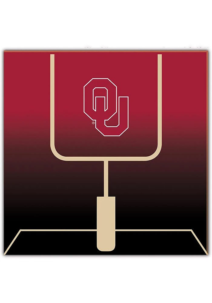 Oklahoma Sooners Goal Gradient Sign - Red