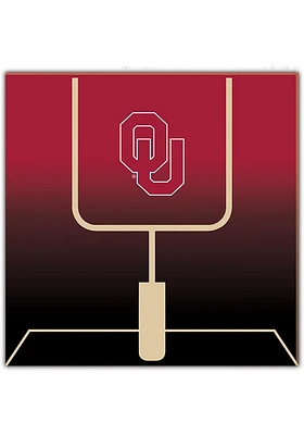 Oklahoma Sooners Goal Gradient Sign - Red