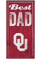Oklahoma Sooners Best Dad Sign - Red