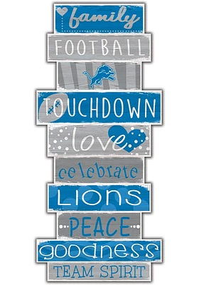 Detroit Lions Celebrations Stack 24 Inch Sign - Blue